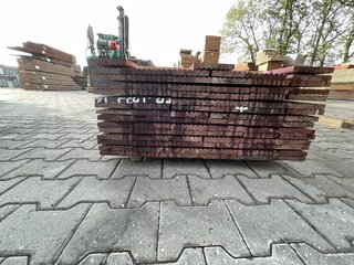 Ca. 81x Purple Heart hardhouten vlonderplanken, 21x145mm, lengte 275cm